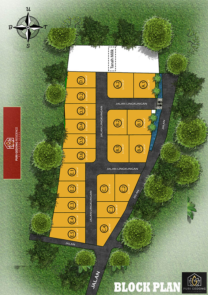 Siteplan Puri Gedong Residence Jimbaran