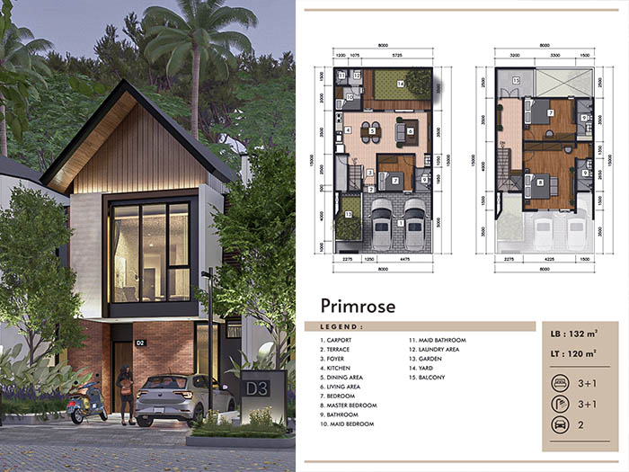 Tipe Primrose - Adhiwangsa Bali