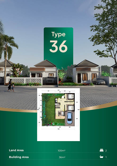 Rumah Tipe 36 Perdana Kampial Cluster