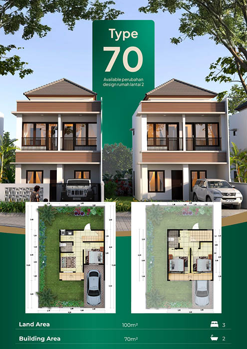 Rumah Tipe 70 Perdana Kampial Cluster