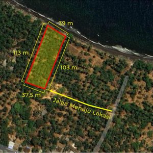 Dijual Tanah Pinggir Pantai 45 Are di Tembok