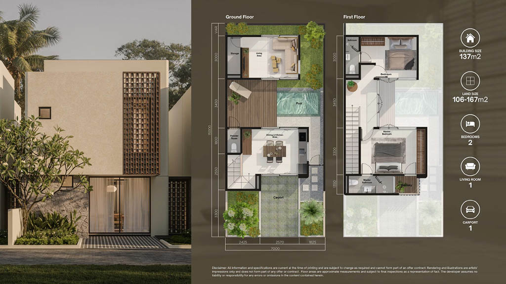Layout Plan Unit Jivvana at Ciputra Beach Resort Bali