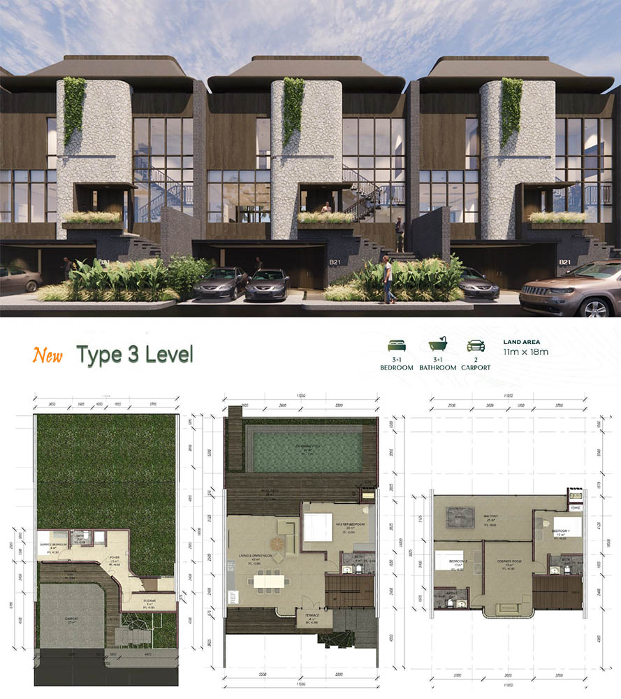 New Type 3 level - The Links Golf Villa Pecatu